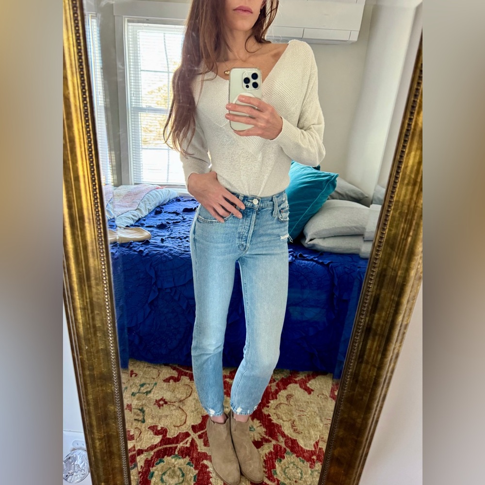 Margaret O’Leary Bouclé ivory sweater XS
